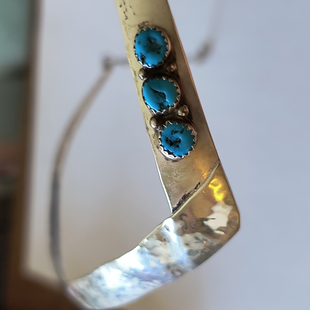 Silver and Turquoise Women's Bracelet